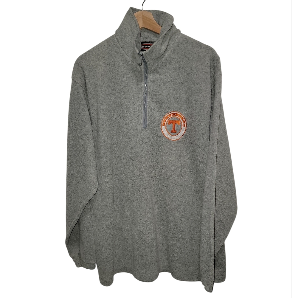 Vintage Men's Gray Quarter-Zip Pullover Lightweight Jacket Size Medium Vols